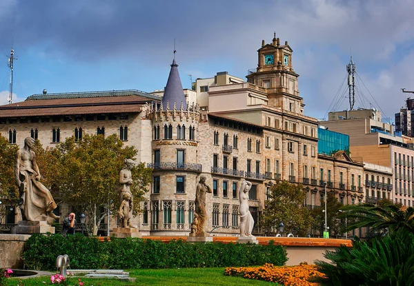 Placa Catalunya Barcelona Spai — Foto de Stock