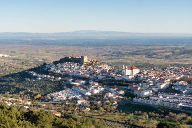 Serra de Sao Mamede dağlarından Portekiz, Alentejo 'da Castelo de Vide