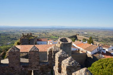 Alentejo 'daki Castelo de Vide Kalesi manzaralı, Portekiz