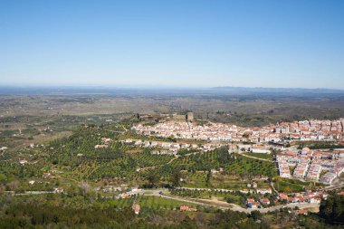 Serra de Sao Mamede dağlarından Portekiz, Alentejo 'da Castelo de Vide