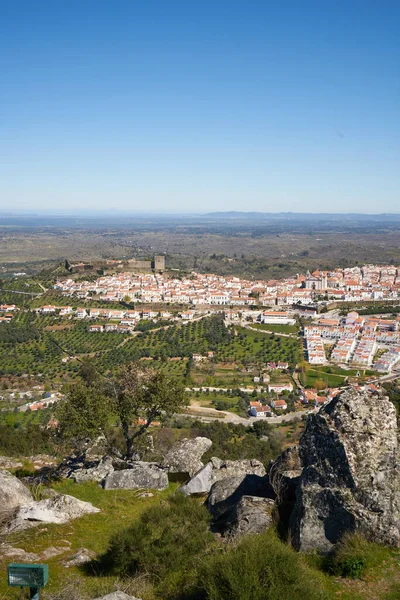 葡萄牙Alentejo的Castelo Vide 来自Serra Sao Mamede山区 — 图库照片