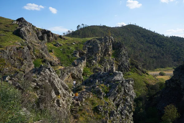 Paisaje Pasarela Pasarela Penedo Furado Passadico Vila Rei Portugal — Foto de Stock