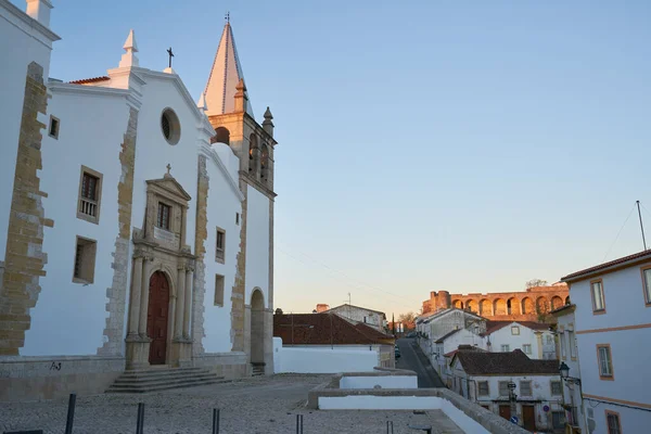 Kościół Sao Vicente Abrantes Zachodzie Słońca Portugalia — Zdjęcie stockowe