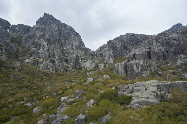 Montanhas Árvores Covao Ametade Serra Estrela Portugal — Fotografia de Stock