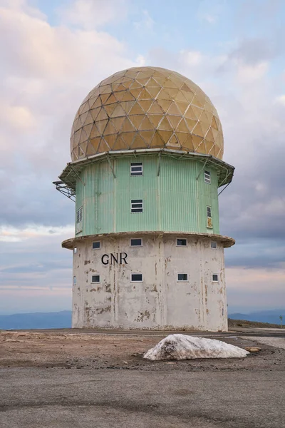 Башня Торре Самая Высокая Точка Серра Эстрела Португалии Закате Португалии — стоковое фото