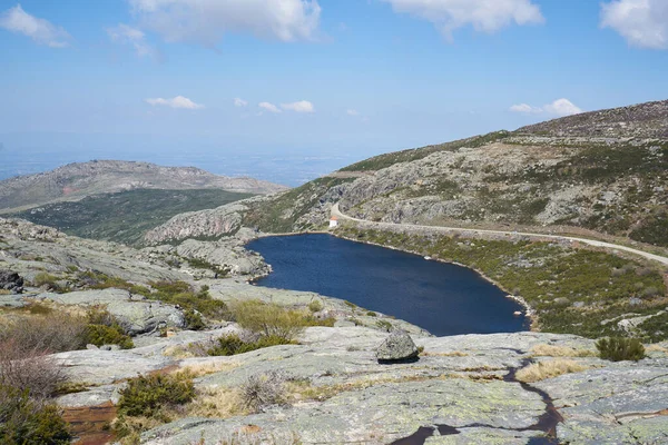 Paisaje Lago Lagoa Covao Curral Serra Estrela Portugal — Foto de Stock