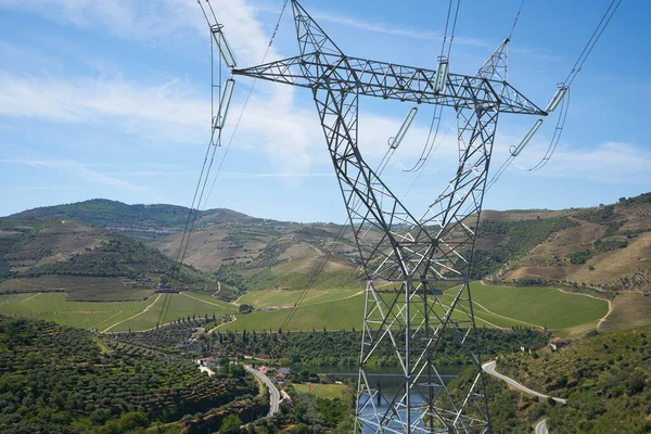 Foz Tua dam electric tower in Portugal