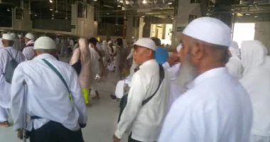 Mekke, Suudi Arabistan, Eylül 2016 - Umre veya Haram cami de hac Mekke gerçekleştirmek için toplanan dünyanın dört bir yanından gelen Müslüman Hacı.
