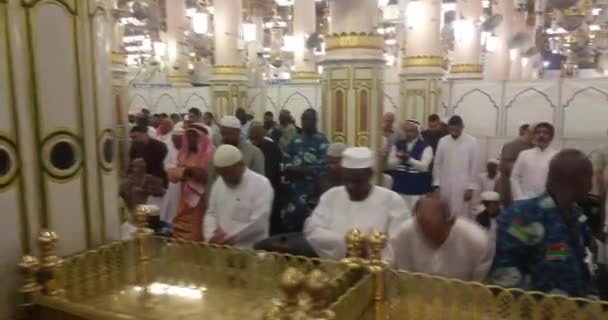 Al Madinah, Suudi Arabistan, Eylül 2016 mescidi (cami) nabawi — Stok video