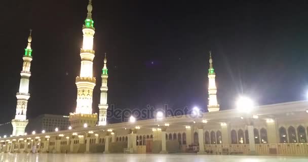 Al Madinah, Suudi Arabistan, Eylül 2016 mescidi (cami) nabawi — Stok video