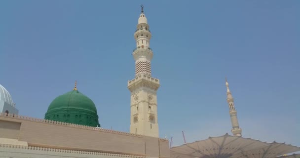 Al Madinah, Saudiarabien, september 2016 Masjid (moské) Nabawi — Stockvideo