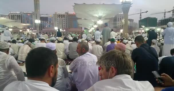 Al Madinah, Suudi Arabistan, Eylül 2016 mescidi (cami) nabawi — Stok video