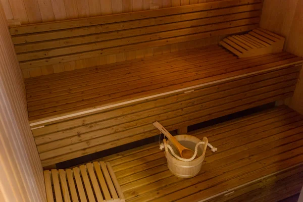 Lujosa villa interior, sauna — Foto de Stock