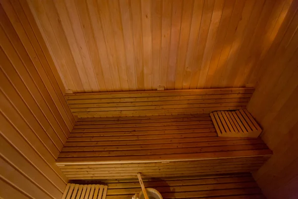 Lujosa villa interior, sauna — Foto de Stock