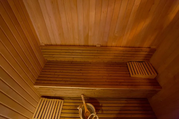 Lujosa villa interior, sauna — Foto de Stock