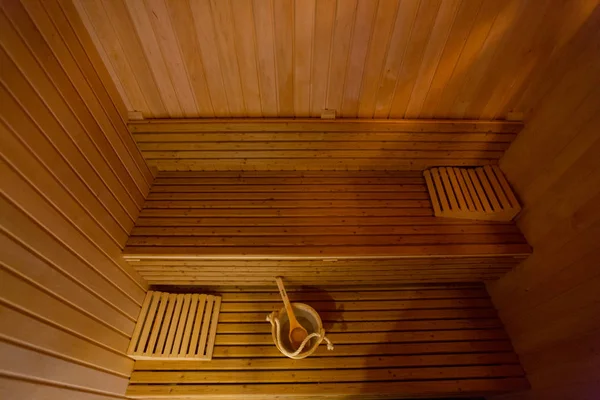 Luxuoso interior villa, sauna — Fotografia de Stock