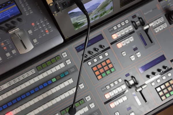 Broadcast studio video and audio switcher mixer