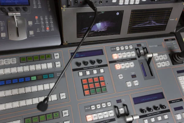 Broadcast studio video and audio switcher mixer