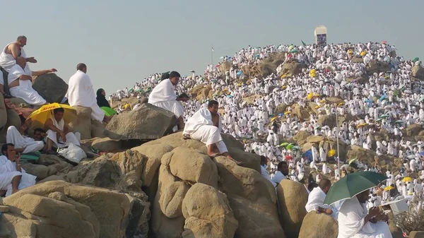 Mekka, Saudi-Arabië, september 2016., Moslims op de berg Arafat (o — Stockfoto