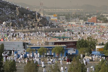 Mekke, Suudi Arabistan, Eylül 2016, Arafat Dağı 'ndaki Müslümanlar (o.