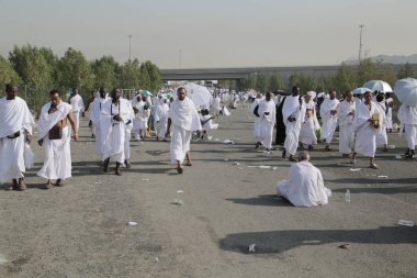 Mekke, Suudi Arabistan, Eylül 2016, Arafat Dağı 'ndaki Müslümanlar (o.