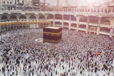 Mekke, Suudi Arabistan, Eylül 2016, Arafat Dağı 'ndaki Müslümanlar (o.