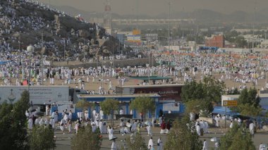 Mekke, Suudi Arabistan, Eylül 2016, Arafat Dağı 'ndaki Müslümanlar (o.