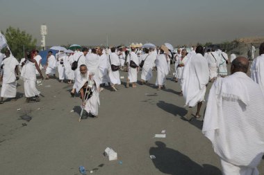 Mekke, Suudi Arabistan, Eylül 2016, Arafat Dağı 'ndaki Müslümanlar (o.