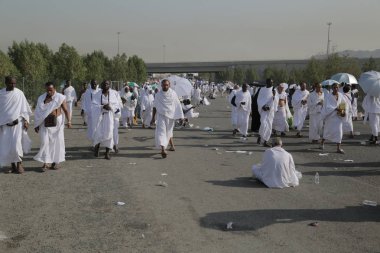 Mekke, Suudi Arabistan, Eylül 2016, Arafat Dağı 'ndaki Müslümanlar (o.