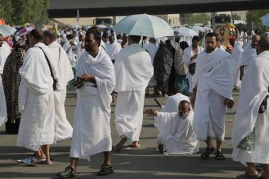 Mekke, Suudi Arabistan, Eylül 2016, Arafat Dağı 'ndaki Müslümanlar (o.