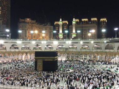 Mekke, Suudi Arabistan, Eylül 2016, Arafat Dağı 'ndaki Müslümanlar (o.