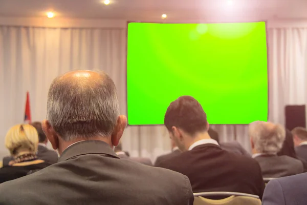 Empresarios durante la sesión de videoconferencia en conferencia roo —  Fotos de Stock