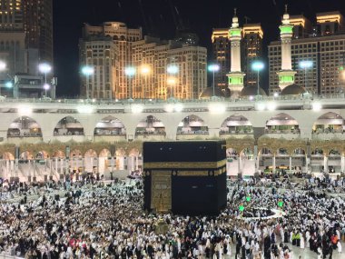 Mekke, Suudi Arabistan, Eylül 2016, Arafat Dağı 'ndaki Müslümanlar (o.