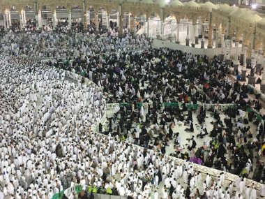 Mekke, Suudi Arabistan, Eylül 2016, Arafat Dağı 'ndaki Müslümanlar (o.