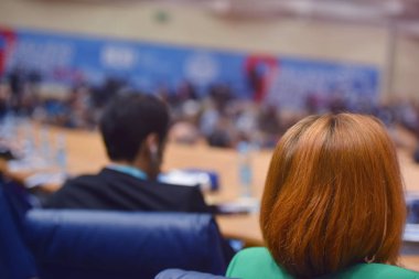 İş Konferansı ve Sunumu sırasındaki iş adamları, Aud