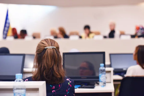 Woman Business Conference for woman rightsauditorium  listeneing — Stock Photo, Image