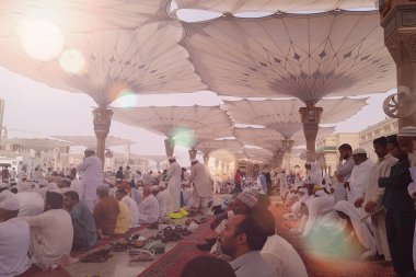 Mekke, Suudi Arabistan, Eylül 2016, Arafat Dağı 'ndaki Müslümanlar (o.