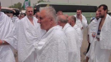 Mekke, Suudi Arabistan, Eylül 2016 - Umre veya Haram cami de hac Mekke gerçekleştirmek için toplanan dünyanın dört bir yanından gelen Müslüman Hacı.