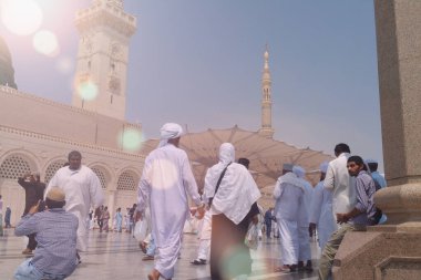 Mekke, Suudi Arabistan, Eylül 2016, Arafat Dağı 'ndaki Müslümanlar (o.