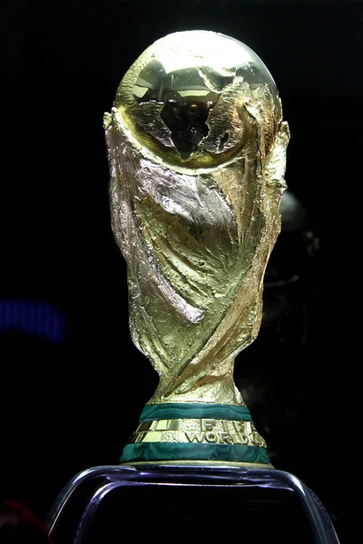 Sarajevo Bosnia Herzegovina March 2014 World Cup Trophy Black Background — Stock Photo, Image