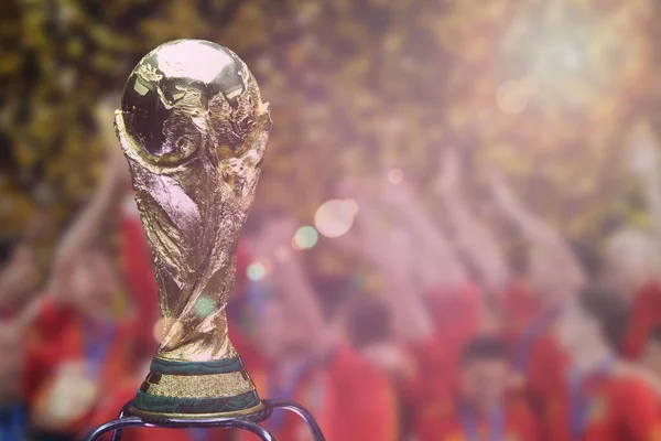 Sarajevo Bosna Hercegovina Březen2014 World Cup Trophy Black Background World — Stock fotografie