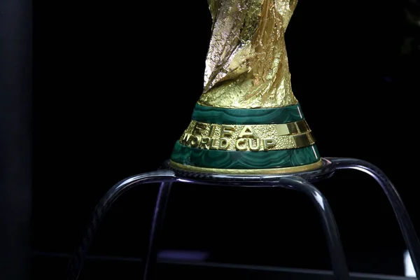 Sarajevo Bosna Hercegovina Březen2014 World Cup Trophy Black Background World — Stock fotografie