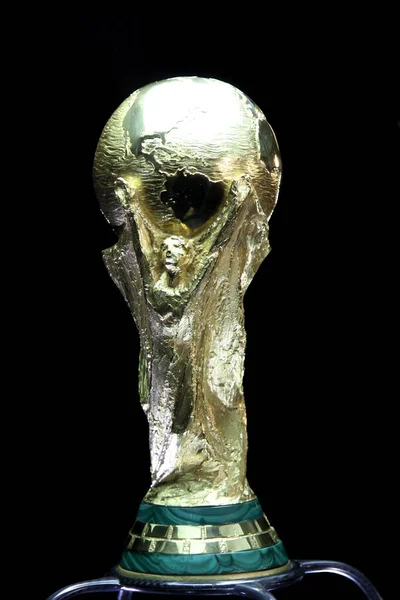 Sarajevo Bosnia Herzegovina March 2014 World Cup Trophy Black Background — Stock Photo, Image