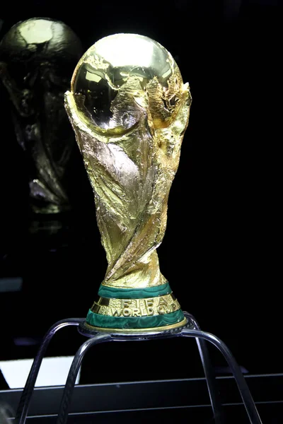 Sarajevo Bosna Hercegovina Březen2014 World Cup Trophy Black Background World — Stock fotografie