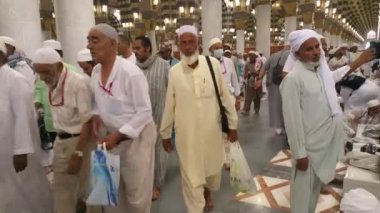 Mekke, Suudi Arabistan, Eylül 2016 - Umre veya Haram cami de hac Mekke gerçekleştirmek için toplanan dünyanın dört bir yanından gelen Müslüman Hacı.