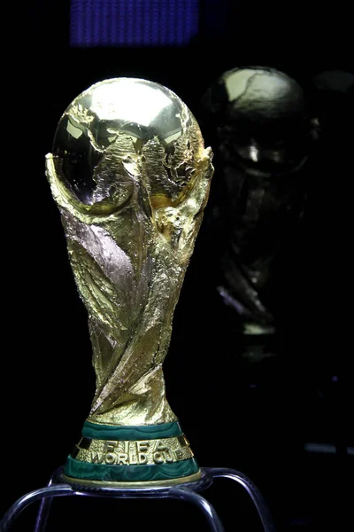 Sarajevo Bosna Hercegovina Březen2014 World Cup Trophy Black Background World — Stock fotografie