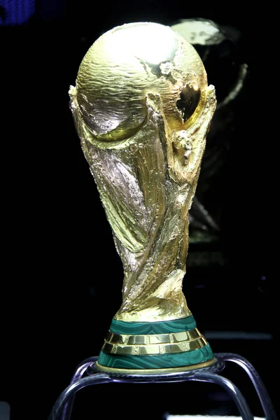 Sarajevo Bosna Hercegovina Březen2014 World Cup Trophy Black Background World — Stock fotografie