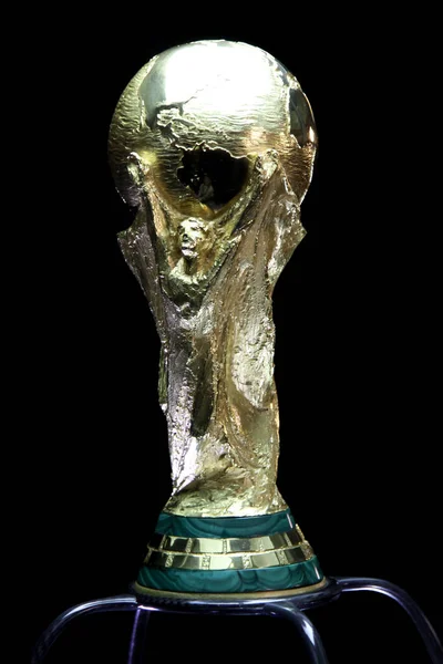 Sarajevo Bosnia Herzegovina March 2014 World Cup Trophy Black Background — Stock Photo, Image