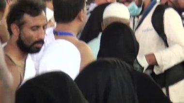Mekke, Suudi Arabistan, Eylül 2016 - Umre veya Haram cami de hac Mekke gerçekleştirmek için toplanan dünyanın dört bir yanından gelen Müslüman Hacı.