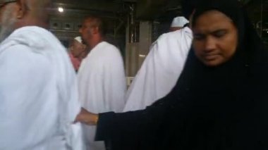 Mekke, Suudi Arabistan, Eylül 2016 - Umre veya Haram cami de hac Mekke gerçekleştirmek için toplanan dünyanın dört bir yanından gelen Müslüman Hacı.